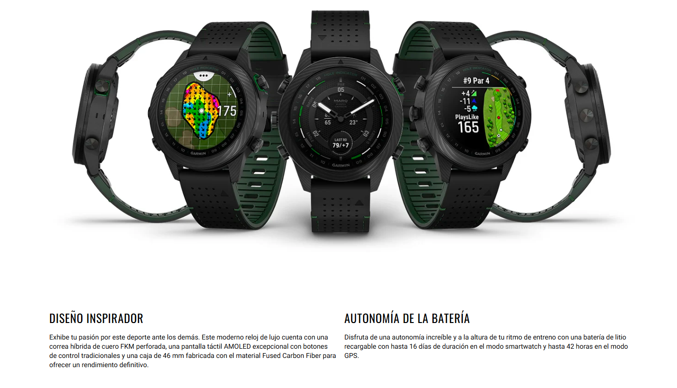 Gps/Rangefinder Garmin Marq Golfer (Gen 2)   Carbon Edición