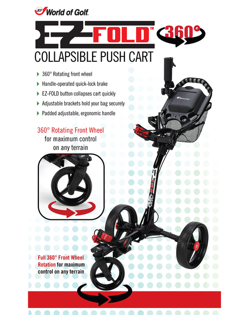 Push Cart Jef World Of Golf Ez Fold