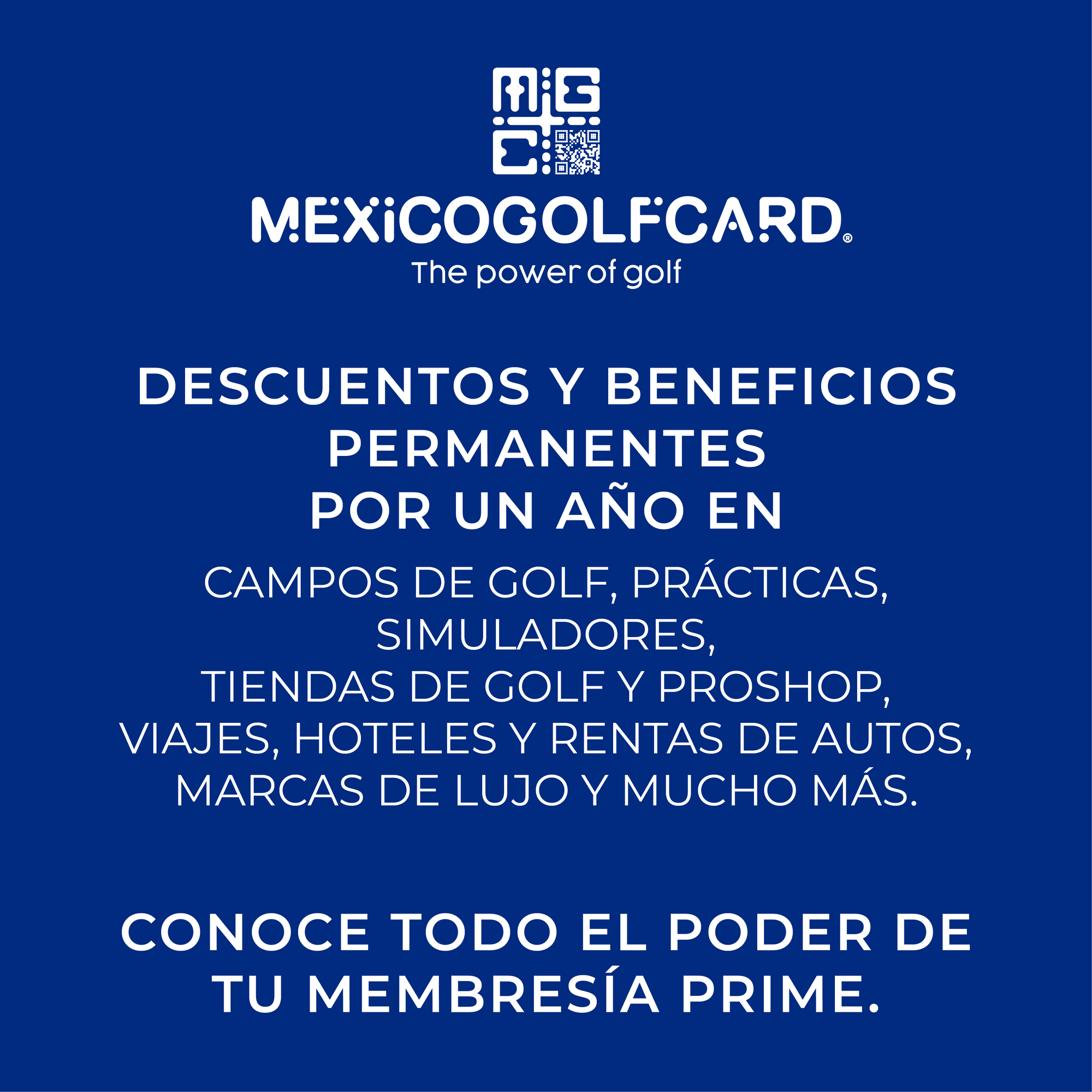 PRIME - Membresía Anual de Mexico Golf Card