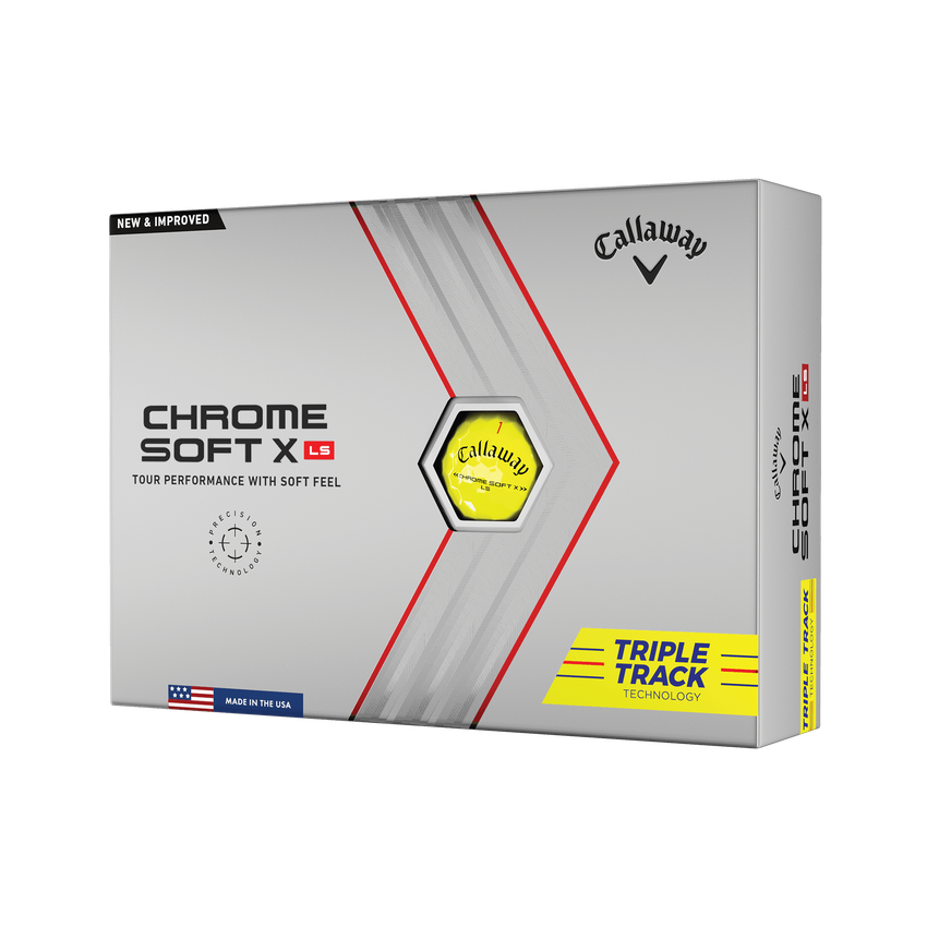 Pelota Callaway Chrome Soft X LS Triple Track Yellow