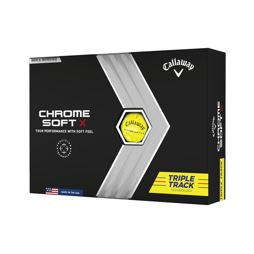 Pelota Callaway Chrome Soft X Triple Track Yellow